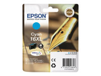 Epson 16XL - 6.5 ml - XL - cián - original - cartucho de tinta - para WorkForce WF-2010, 2510, 2520, 2530, 2540, 2630, 2650, 2660, 2750, 2760 C13T16324010