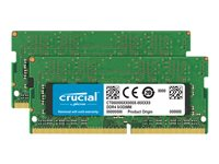 Crucial - DDR4 - kit - 16 GB: 2 x 8 GB - SO-DIMM de 260 contactos - 2666 MHz / PC4-21300 - CL19 - 1.2 V - sin búfer - no ECC - para Apple iMac (Principio de 2019); Mac mini (Finales de 2018) CT2K8G4S266M