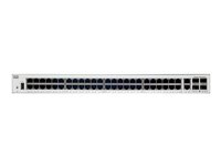 Cisco Catalyst 1000-48T-4G-L - Conmutador - Gestionado - 48 x 10/100/1000 + 4 x Gigabit SFP (enlace ascendente) - montaje en rack C1000-48T-4G-L