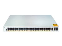 Cisco Catalyst 1000-48P-4G-L - Conmutador - Gestionado - 24 x 10/100/1000 (PoE+) + 24 x 10/100/1000 + 4 x Gigabit SFP (enlace ascendente) - montaje en rack - PoE+ (370 W) C1000-48P-4G-L