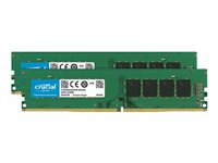 Crucial - DDR4 - kit - 32 GB: 2 x 16 GB - DIMM de 288 contactos - 3200 MHz / PC4-25600 - CL22 - 1.2 V - sin búfer - no ECC CT2K16G4DFD832A