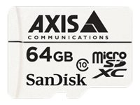 AXIS Surveillance - Tarjeta de memoria flash (adaptador microSDXC a SD Incluido) - 64 GB - Class 10 - microSDXC - blanco - para AXIS D201, M4308, P3818, Q1656, Q1715, Q1951, Q1952, Q6100, V5938 50; P37 Series 5801-951