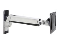 Ergotron Interactive Arm VHD - Kit de montaje (brazo articulado, adaptador VESA, soporte de montaje en pared) - Tecnología patentada Constant Force - para pantalla LCD - aluminio - lateral negro, aluminio pulido - tamaño de pantalla: 40"-63" 45-304-026