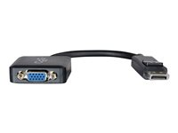 C2G 8in DisplayPort to VGA Adapter Converter - M/F - Cable DisplayPort - DisplayPort (M) a HD-15 (VGA) (H) - 20.32 cm - trabado - negro 54323