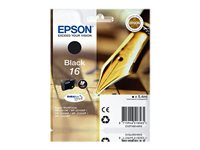 Epson 16 - 5.4 ml - negro - original - blíster con alarmas de RF/acústica - cartucho de tinta - para WorkForce WF-2010, 2510, 2520, 2530, 2540, 2630, 2650, 2660, 2750, 2760 C13T16214020