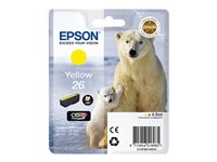 Epson 26 - 4.5 ml - amarillo - original - blíster con alarmas de RF/acústica - cartucho de tinta - para Expression Premium XP-510, 520, 600, 605, 610, 615, 620, 625, 700, 710, 720, 800, 810, 820 C13T26144020