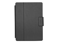 Targus Safe Fit Universal 360° Rotating - Funda con tapa para tableta - poliuretano - negro - 9" - 10.5" THZ785GL
