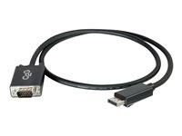C2G 2m DisplayPort to VGA Adapter Cable - DP to VGA - Black - Cable DisplayPort - DisplayPort (M) a HD-15 (VGA) (M) - 2 m - negro 84332