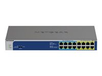 NETGEAR GS516UP - Conmutador - sin gestionar - 8 x 10/100/1000 (PoE+) + 8 x 10/100/1000 (PoE++) - sobremesa, montaje en rack - PoE++ (380 W) GS516UP-100EUS