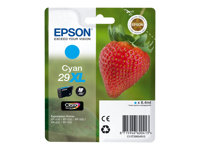 Epson 29XL - 6.4 ml - gran capacidad - cián - original - blíster con alarmas de RF/acústica - cartucho de tinta - para Expression Home XP-235, 245, 247, 332, 335, 342, 345, 432, 435, 442, 445 C13T29924020