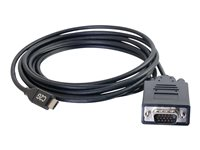 C2G 10ft USB-C to VGA Video Adapter Cable - Cable adaptador - USB-C macho a HD-15 (VGA) macho - 3.05 m - negro 26897