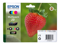 Epson 29 Multipack - Paquete de 4 - negro, amarillo, cián, magenta - original - blíster con alarmas de RF/acústica - cartucho de tinta - para Expression Home XP-235, 245, 247, 332, 335, 342, 345, 432, 435, 442, 445 C13T29864020
