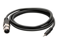 C2G 18in 3.5mm TRS 3 Position Balanced to XLR Cable - M/F - Cable para auriculares - miniconector estéreo macho a XLR3 hembra - 0.5 m - negro C2G41468