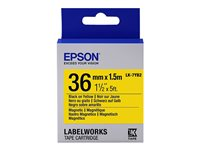 Epson LabelWorks LK-7YB2 - Negro sobre amarillo - Rollo (3,6 cm x 1,5 m) 1 bobina(s) etiquetas magnéticas C53S657008