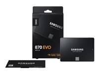Samsung 870 EVO MZ-77E500B - SSD - cifrado - 500 GB - interno - 2.5" - SATA 6Gb/s - búfer: 512 MB - AES de 256 bits - TCG Opal Encryption MZ-77E500B/EU