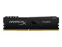 HyperX FURY - DDR4 - módulo - 8 GB - DIMM de 288 espigas - 2400 MHz / PC4-19200 - CL15 - 1.2 V - sin búfer - no ECC - negro HX424C15FB3/8