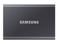 Samsung T7 MU-PC1T0T - SSD - cifrado - 1 TB - externo (portátil) - USB 3.2 Gen 2 (USB-C conector) - AES de 256 bits - gris titanio MU-PC1T0T/WW