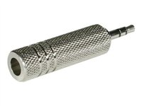 C2G - Adaptador de audio - miniconector estéreo macho a conector estéreo hembra 80462