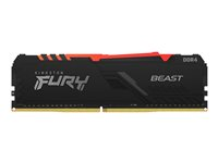 Kingston FURY Beast RGB - DDR4 - módulo - 8 GB - DIMM de 288 contactos - 3600 MHz / PC4-28800 - CL17 - 1.35 V - sin búfer - no ECC - negro KF436C17BBA/8