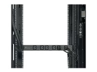 APC Basic Rack PDU - Unidad de distribución de alimentación (montaje en bastidor) - CA 208 V - trifásico - input: Hubbell CS8365C - conectores de salida: 6 (IEC 60320 C19) - 1U - 2.4 m cable - para P/N: SMTL1000RMI2UC, SMX1000C, SMX1500RM2UC, SMX1500RM2UCNC, SMX750C, SMX750CNC AP7516