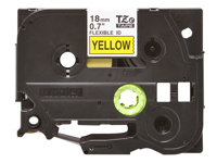 Brother TZe-FX641 - Negro sobre amarillo - rollo (1,8 cm x 8 m) 1 cinta(s) cinta flexible - para Brother PT-D600; P-Touch PT-3600, D400, D450, D600, D800, E550, H101, P750, P900, P950 TZEFX641
