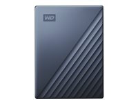 WD My Passport Ultra WDBC3C0020BBL - Disco duro - cifrado - 2 TB - externo (portátil) - USB 3.0 (USB-C conector) - AES de 256 bits - azul WDBC3C0020BBL-WESN