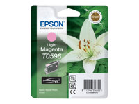Epson T0596 - 13 ml - magenta claro - original - blíster con alarmas de RF/acústica - cartucho de tinta - para Stylus Photo R2400 C13T05964020