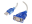 C2G USB to DB9 Serial Adapter Cable - Adaptador serie - USB - RS-232 - azul