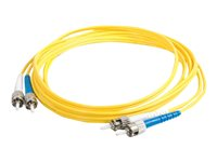 C2G ST-ST 9/125 OS1 Duplex Singlemode PVC Fiber Optic Cable (LSZH) - Cable de red - modo simple ST (M) a modo simple ST (M) - 2 m - fibra óptica - impresión a dos caras - 9/125 micrones - OS1 - sin halógenos - amarillo 85560