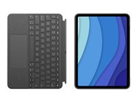 Logitech Combo Touch - Caja de teclado y folio - con panel táctil - luz trasera - Apple Smart connector - QWERTZ - alemán - gris Oxford - para Apple iPad Pro de 12,9" (5ª generación) 920-010208