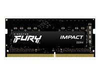 Kingston FURY Impact - DDR4 - módulo - 32 GB - SO-DIMM de 260 contactos - 3200 MHz / PC4-25600 - CL20 - 1.2 V - sin búfer - no ECC - negro KF432S20IB/32