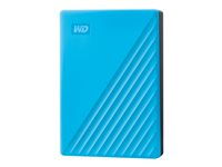 WD My Passport WDBPKJ0040BBL - Disco duro - cifrado - 4 TB - externo (portátil) - USB 3.2 Gen 1 - AES de 256 bits - azul WDBPKJ0040BBL-WESN