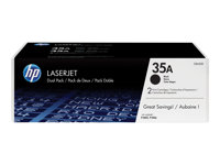 HP 35A - Paquete de 2 - negro - original - LaserJet - cartucho de tóner (CB435AD) - para LaserJet 1005, P1005, P1006, P1007, P1008, P1009 CB435AD