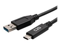 C2G 1.5ft USB-C to USB-A SuperSpeed USB 5Gbps Cable M/M - Cable USB - USB Tipo A (M) a USB-C (M) - USB 3.2 Gen 1 - 30 V - 3 A - 46 cm - moldeado - negro C2G28876