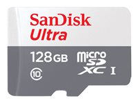 SanDisk Ultra - Tarjeta de memoria flash (adaptador microSDXC a SD Incluido) - 128 GB - Class 10 - microSDXC UHS-I SDSQUNR-128G-GN3MA