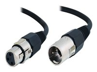 C2G Pro-Audio - Cable de audio - XLR3 macho a XLR3 hembra - 5 m - par trenzado revestido de lámina de aluminio y blindado (SFTP) 80380