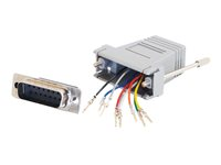 C2G Modular Adapter - Adaptador serie - RJ-45 (H) a DB-15 (M) - gris 81536