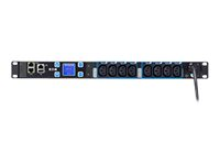 Eaton ePDU G3 Metered Input - Unidad de distribución de potencia (montaje en bastidor) - CA 230 V - 1 fase - Ethernet 10/100, RS-232 - input: IEC 60320 C20 - conectores de salida: 8 (IEC 60320 C13) - 1U - 3 m cable EMIH28