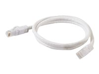 C2G Cat6 Booted Unshielded (UTP) Network Patch Cable - Cable de interconexión - RJ-45 (M) a RJ-45 (M) - 1.5 m - UTP - CAT 6 - moldeado, sin enganches, trenzado - blanco 83487
