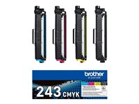 Brother TN243CMYK Value Pack - Paquete de 4 - negro, amarillo, cián, magenta - original - cartucho de tóner - para Brother DCP-L3510, L3517, L3550, HL-L3210, L3230, L3270, MFC-L3710, L3730, L3750, L3770 TN243CMYK