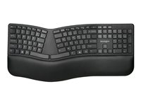 Kensington Pro Fit Ergo Wireless Keyboard - Teclado - inalámbrico - 2.4 GHz, Bluetooth 4.2 - francés - negro K75401FR
