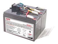 APC Replacement Battery Cartridge #48 - Batería de UPS - 1 x baterías - Ácido de plomo - para P/N: SMT750, SMT750C, SMT750I, SMT750IC, SMT750TW, SMT750US, SUA750ICH-45, SUA750-TW RBC48