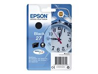 Epson 27 - 6.2 ml - negro - original - blíster con alarmas de RF/acústica - cartucho de tinta - para WorkForce WF-3620, WF-3640, WF-7110, WF-7610, WF-7620, WF-7715, WF-7720 C13T27014022