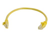 C2G Cat5e Booted Unshielded (UTP) Network Patch Cable - Cable de interconexión - RJ-45 (M) a RJ-45 (M) - 1 m - UTP - CAT 5e - moldeado, sin enganches, trenzado - amarillo 83241