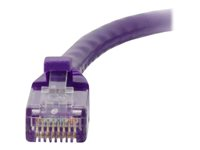 C2G Cat5e Booted Unshielded (UTP) Network Patch Cable - Cable de interconexión - RJ-45 (M) a RJ-45 (M) - 1 m - UTP - CAT 5e - moldeado, sin enganches, trenzado - púrpura 83659