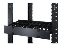 APC Horizontal Cable Manager Single-Sided with Cover - Panel de control de cables con tapa - negro - 1U - para P/N: SMTL1000RMI2UC, SMX1000C, SMX1500RM2UC, SMX1500RM2UCNC, SMX750C, SMX750CNC AR8612
