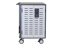 Ergotron Zip40 - Carrito carga y gestión - para 40 PC tablet/portátiles - bloqueable - acero - gris, blanco - tamaño de pantalla: hasta 15,6" DM40-2008-2