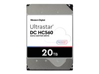 WD Ultrastar DC HC560 - Disco duro - cifrado - 20 TB - interno - 3.5" - SATA 6Gb/s - 7200 rpm - búfer: 512 MB - Self-Encrypting Drive (SED), TCG Enterprise 0F38754
