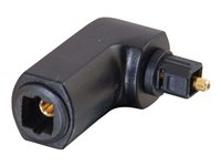 C2G Velocity - Adaptador en ángulo recto - TOSLINK macho a TOSLINK hembra - negro 80327