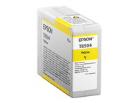 Epson T8504 - 80 ml - amarillo - original - cartucho de tinta - para SureColor P800, P800 Designer Edition, SC-P800 C13T850400